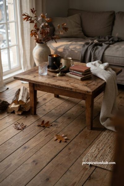 ember fall candle with cozy fireplace ambiance and warm autumn movie night decor
