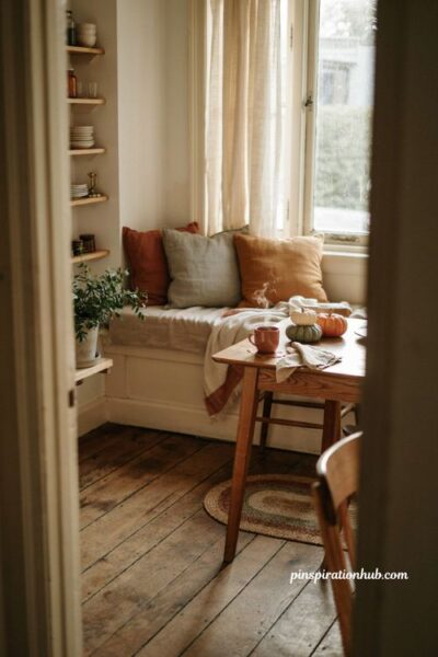 Autumn kitchen decor with a cozy fall kitchen nook