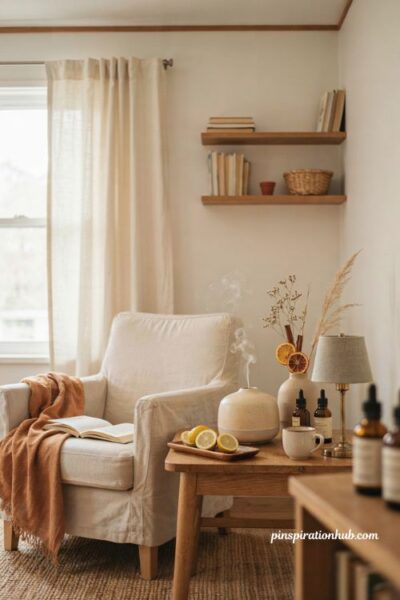 Autumn mood lift fall diffuser blend with bergamot orange lemon and cinnamon