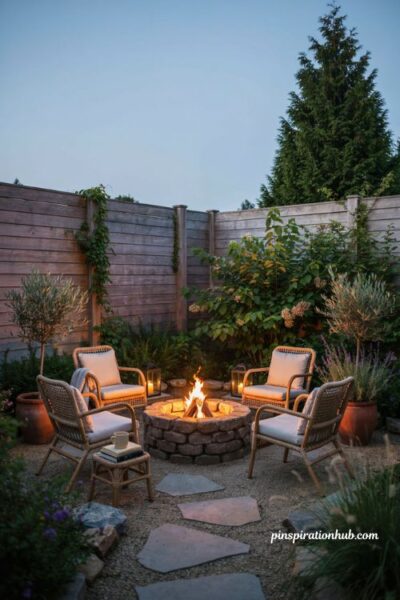 Compact fire pit ideas for a cozy small backyard