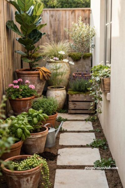 Container gardening ideas for a small backyard