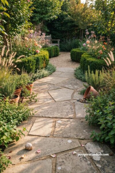 Curved path ideas to make a small backyard feel larger