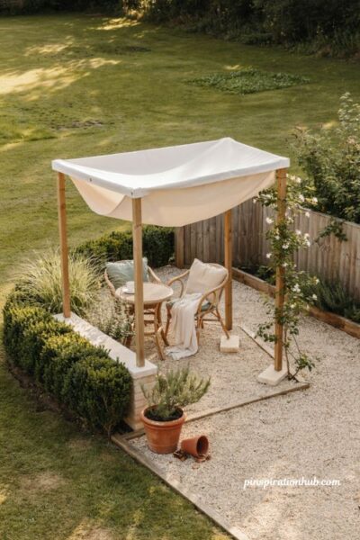 Gazebo and umbrella shade ideas for a small backyard