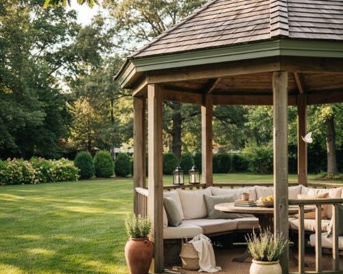Gazebo backyard ideas for a cozy outdoor seating area