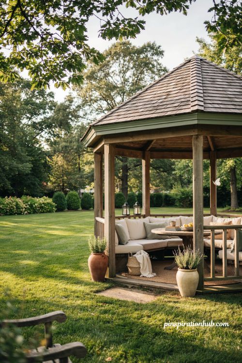 Gazebo backyard ideas for a cozy outdoor seating area