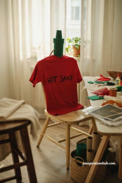 Halloween costume ideas with diy cardboard hot sauce bottle costume