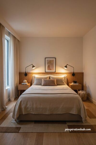 Headboard sconces bedroom lighting ideas for small spaces