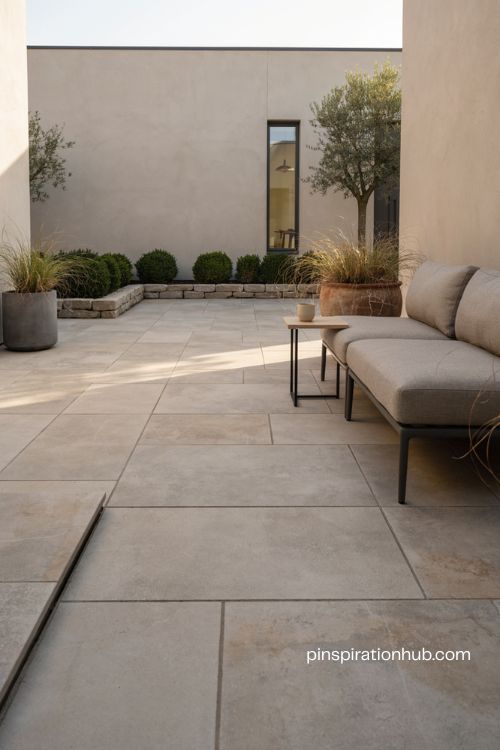 Modern patio paver ideas for small contemporary outdoor spaces