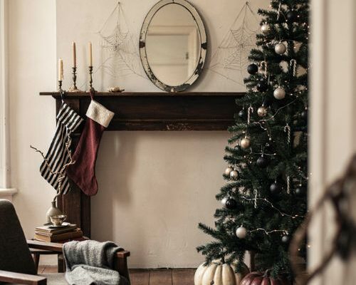 Nightmare before christmas decorations for a cozy halloween to christmas living room