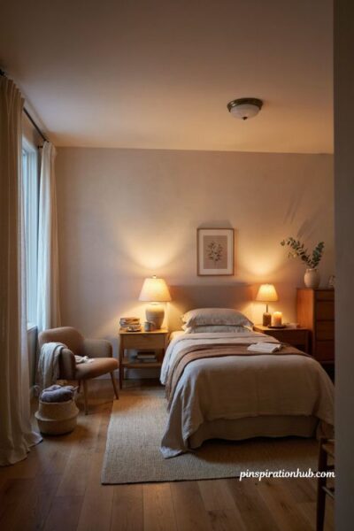 Smart lighting bedroom ideas for a warm evening mood