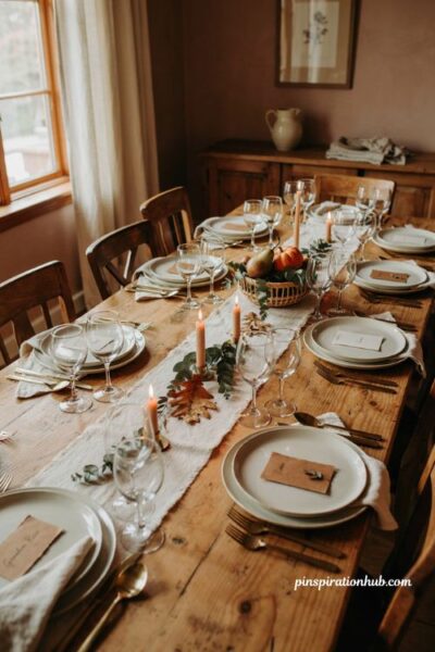 Thanksgiving table dried floral centerpiece with wheat and hydrangeas