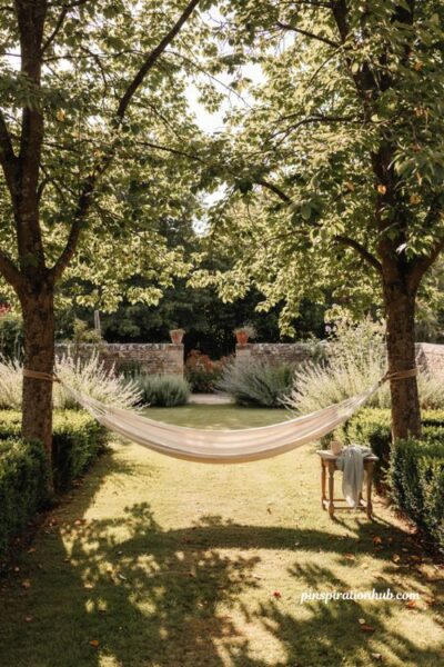 text Classic hammock ideas for a relaxing backyard garden